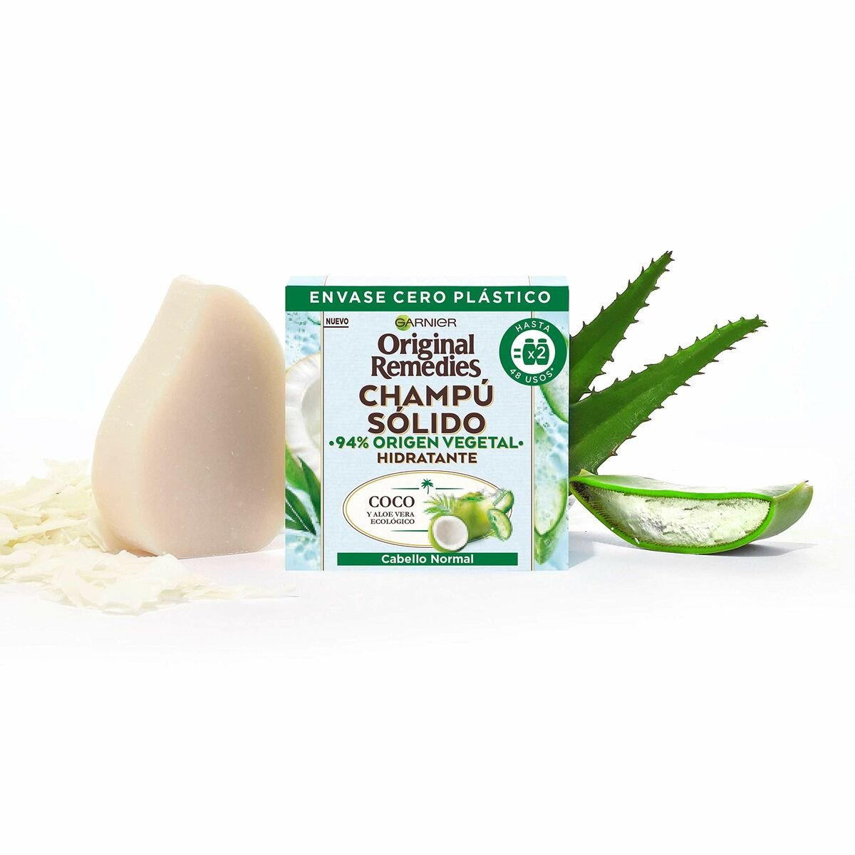 Shampoo Bar Garnier Original Remedies X Moisturizing Coconut 2 Units 60 g - Cosmova