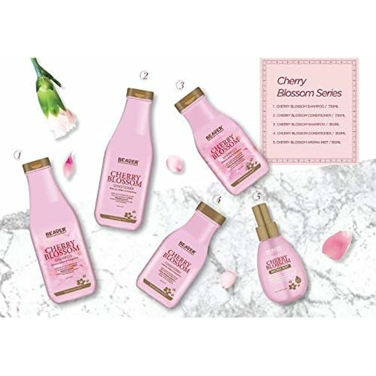 Shampoo Beaver CHERRY BLOSSOM 350 ml - Cosmova