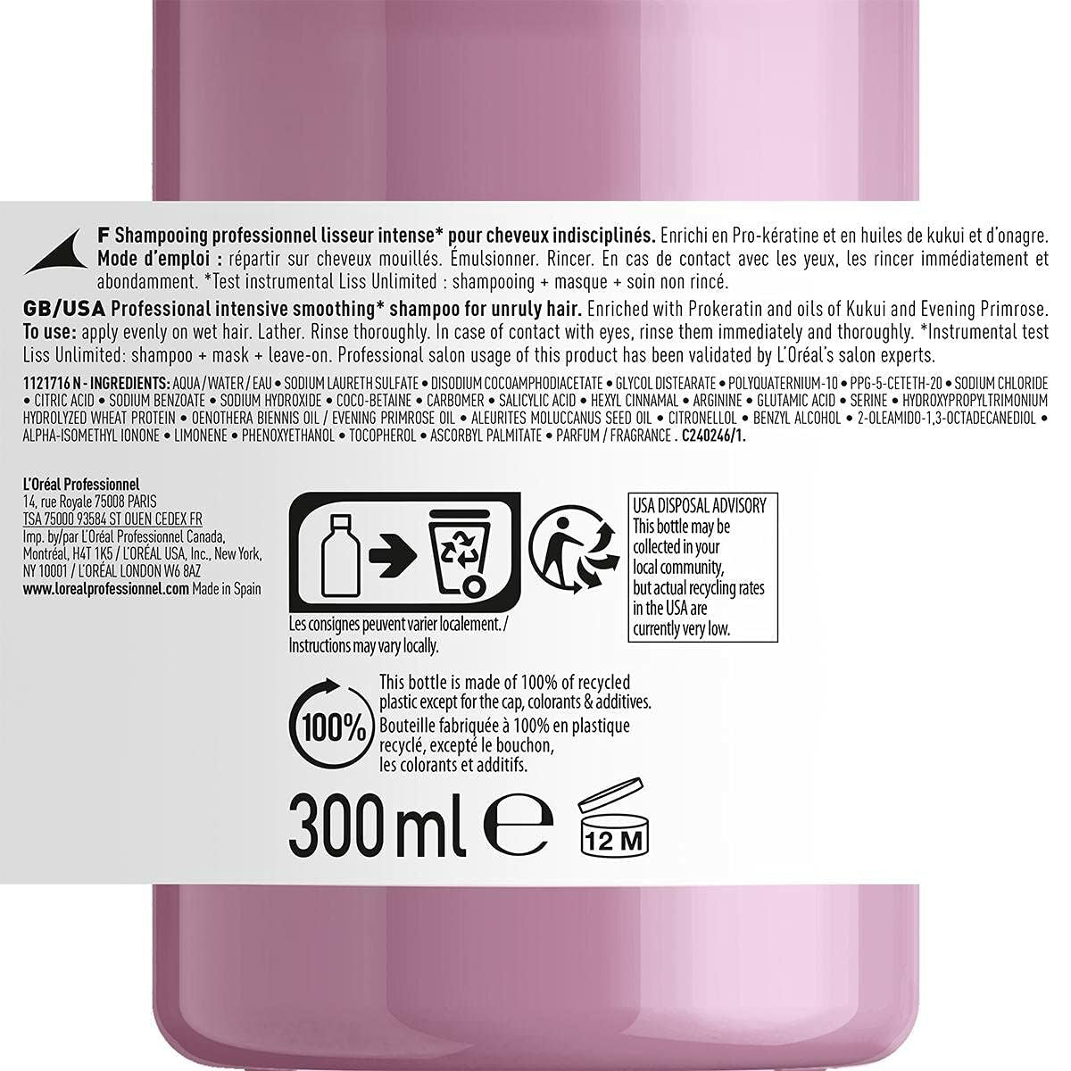 Shampoo L'Oreal Professionnel Paris E3554800 - Cosmova