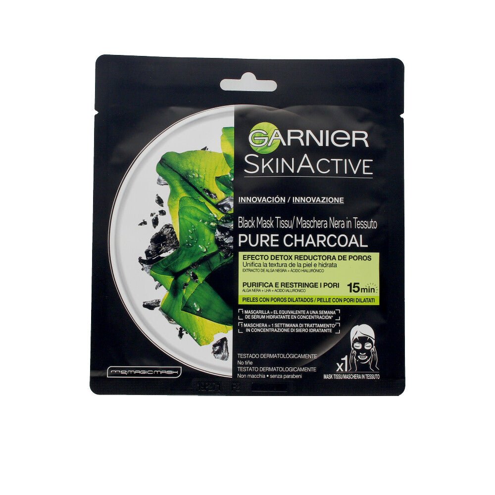 SKINACTIVE Pure Charcoal Black Detox Mask with Pore-Reducing Effect 28g - Cosmova