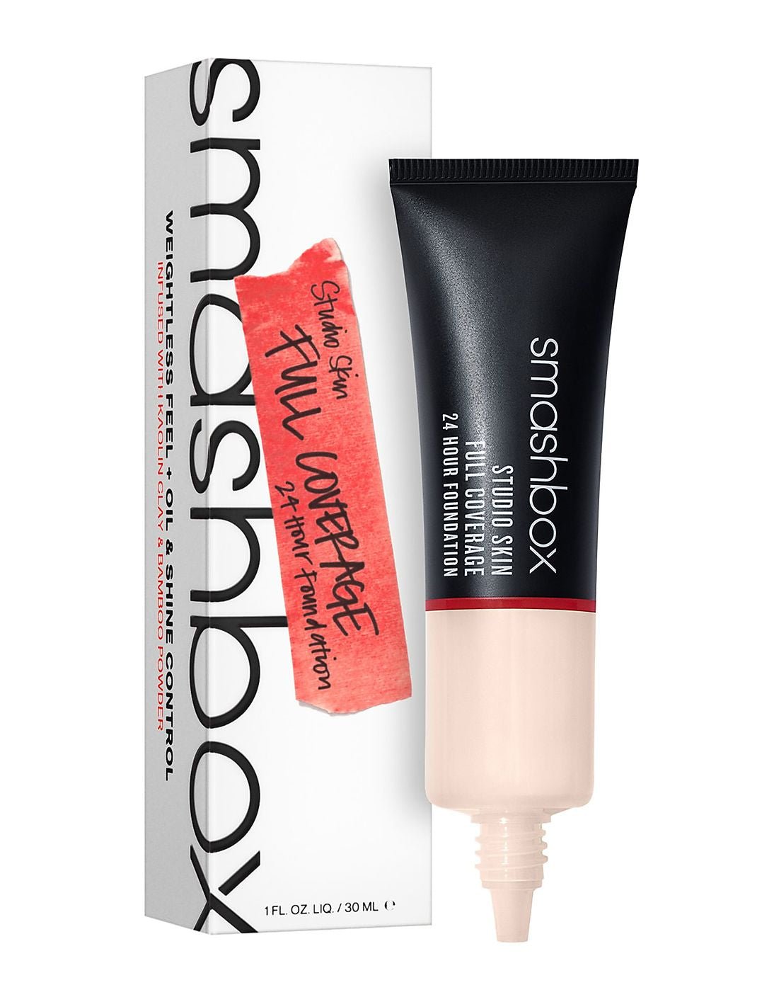 Smashbox, Studio Skin, Alta copertura, Fondotinta liquido, 1, Sottotono chiaro, fresco con accenni di pesca, 30 ml - Cosmova