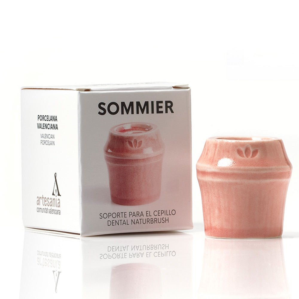 SOMMIER soporte para cepillo dental rojo 1 pz - Cosmova