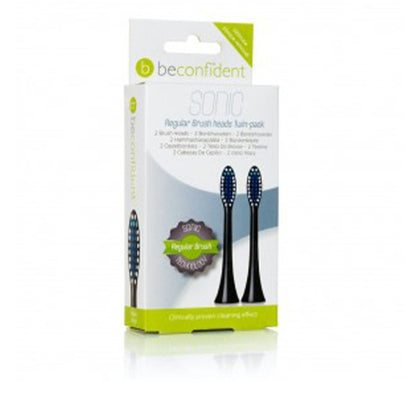TESTINE SONIC SPAZZOLINO DA DENTI REGULAR NERO set 2 pz