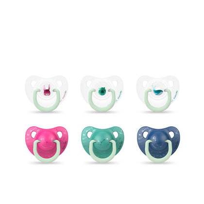 Suavinex Night Anatomical Silicone Pacifier 0-6M 2 pezzi