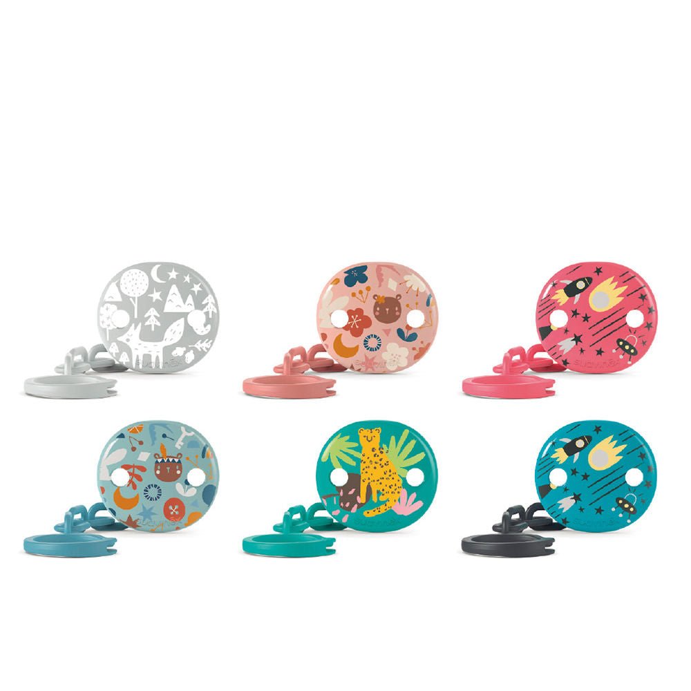 Suavinex PRINTS broche pinza cadenita ovalado 1 u - Cosmova