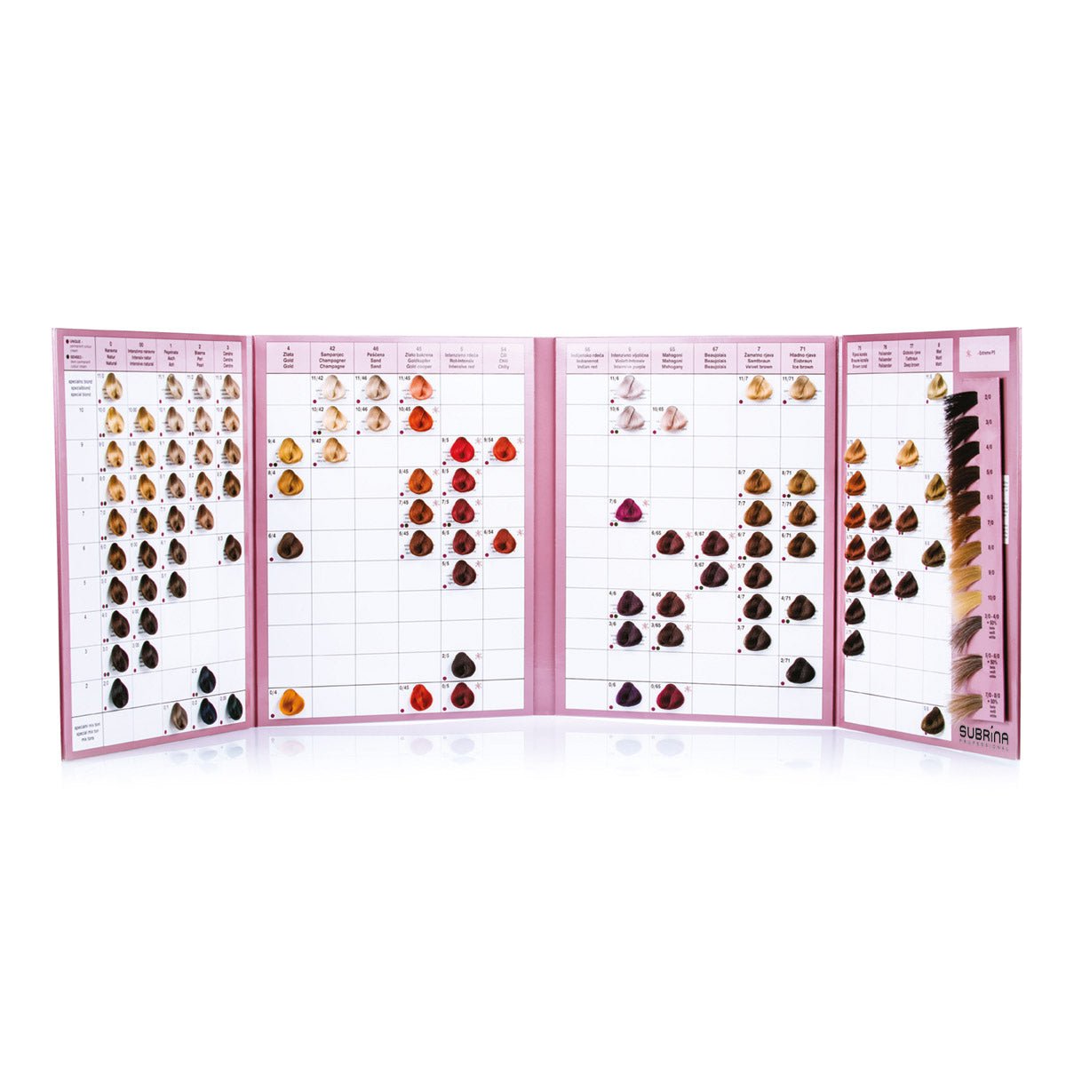 Subrina Professional, Subrina Professional, Mappa colori capelli - Cosmova