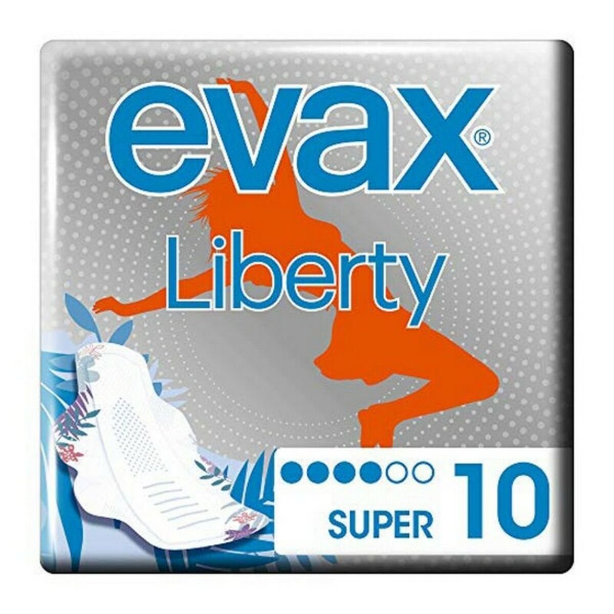 Super Sanitary Pads with Wings Liberty Evax Liberty (10 uds) 10 Units - Cosmova