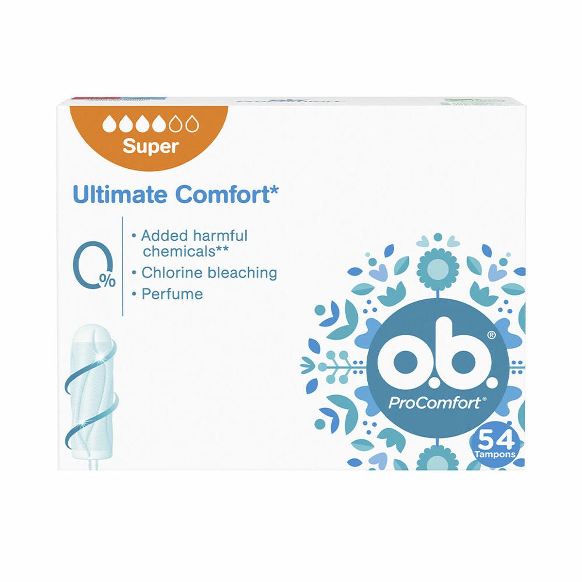 Super Tampons Ob Procomfort Super 54 Units - Cosmova
