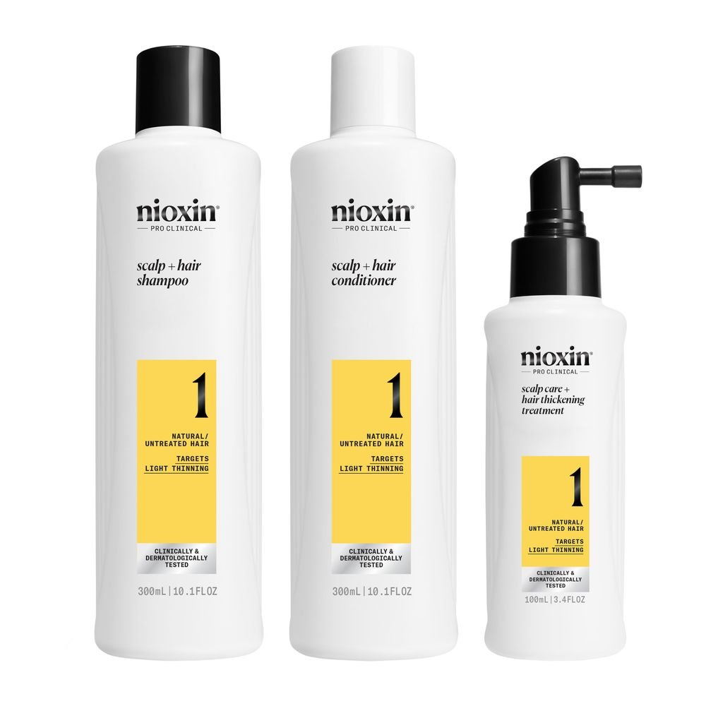 SYSTEM 1 – Kit - Treatment for Natural Hair with Mild Thinning 3 units - Cosmova