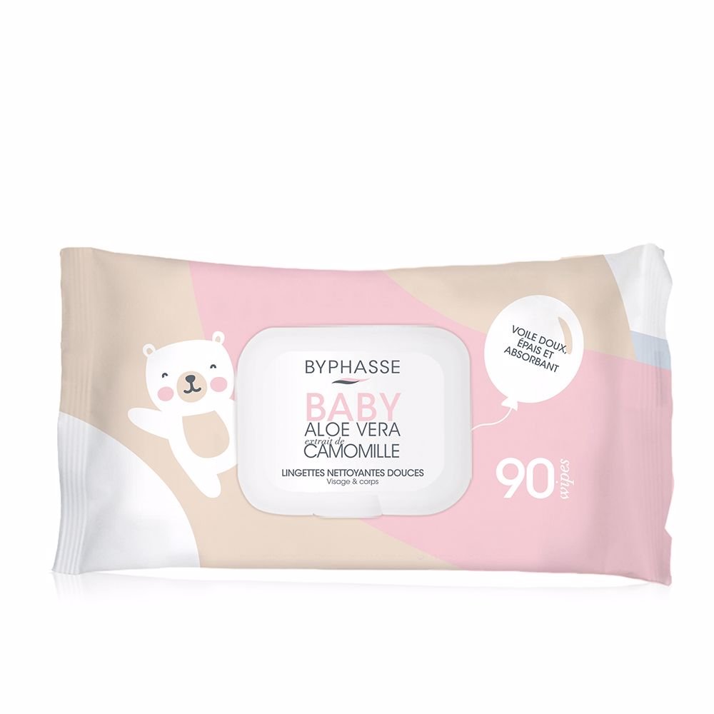 TOALLITAS LIMPIADORAS BEBÉ aloe vera et extrait de camomille 90 u-0