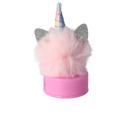 Unicorn matita sharpener con lid e pompom 1 pz