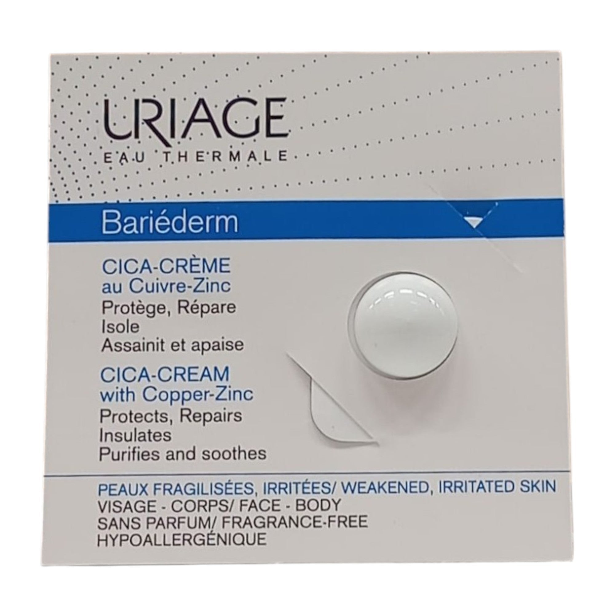 Uriage, Bariederm, Riparazione, Panna, Per viso e corpo, 0.7 ml *Campione - Cosmova