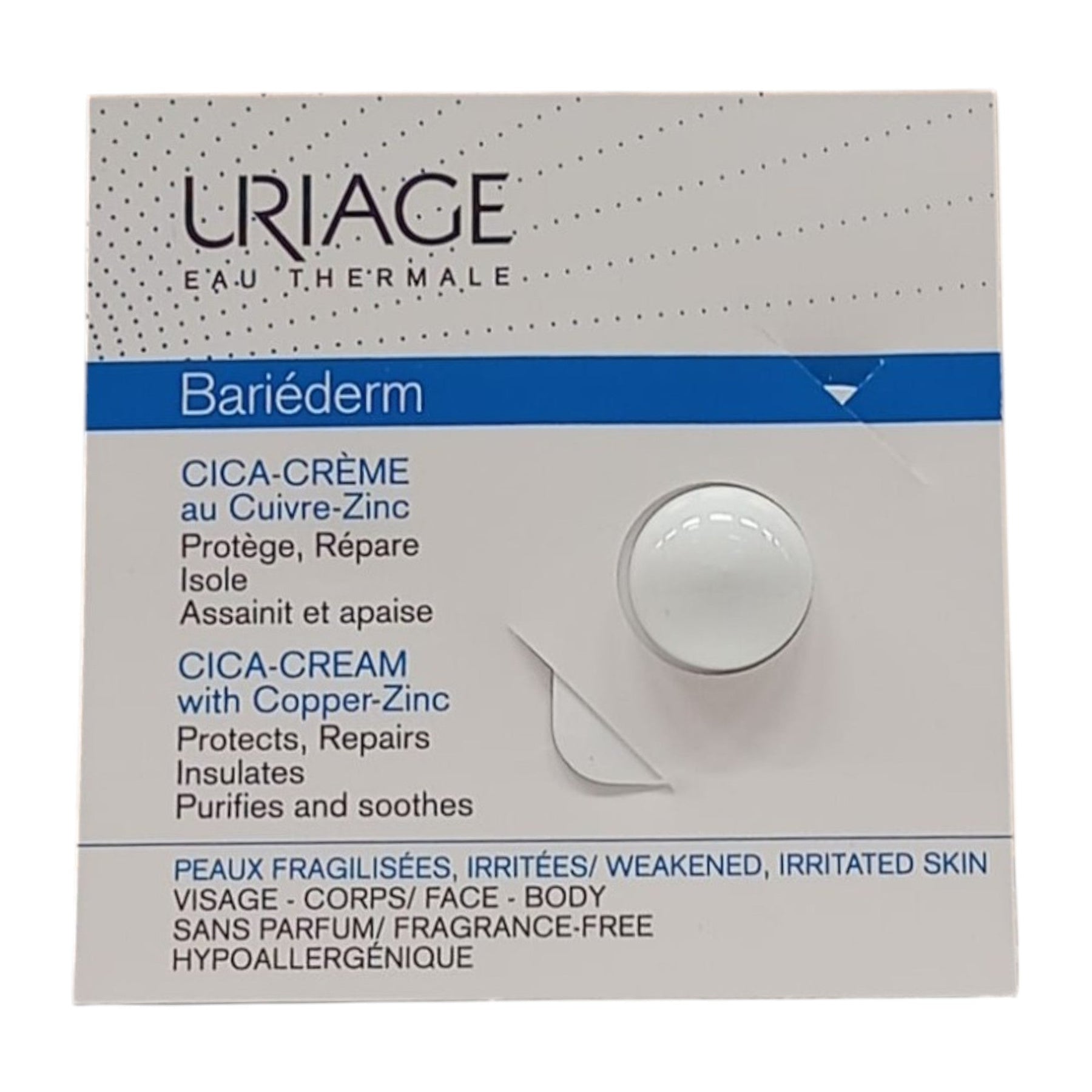 Uriage, Bariederm, Riparazione, Panna, Per viso e corpo, 0.7 ml *Campione - Cosmova