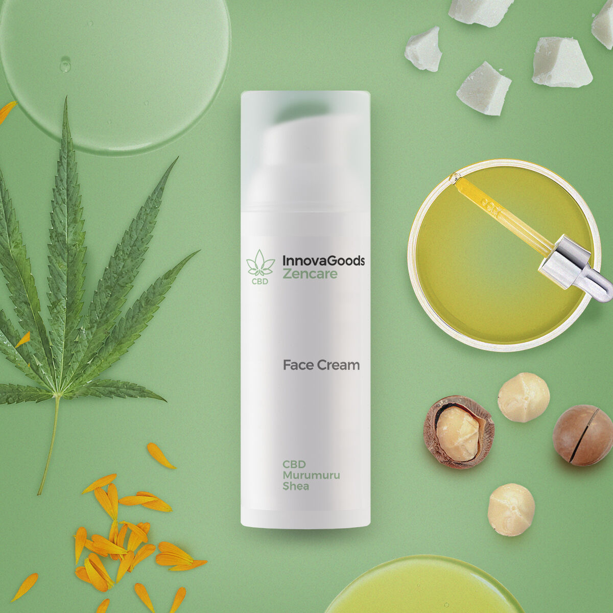Crème hydratante pour le visage CBD Zencare InnovaGoods 50 ml-4