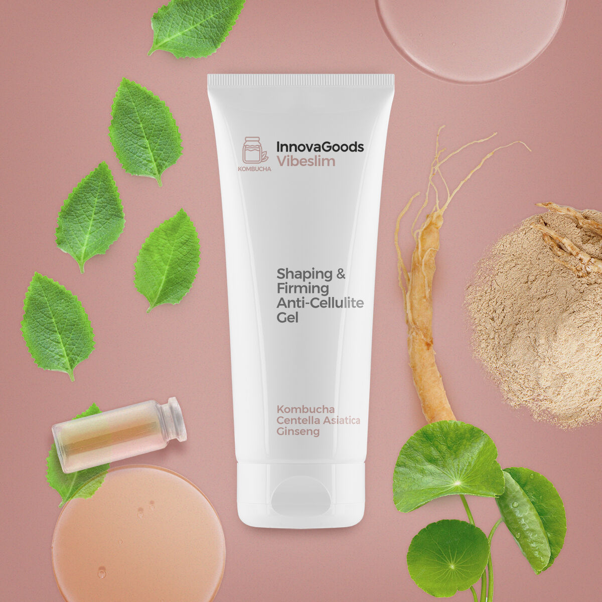 Formendes und straffendes Anti-Cellulite-Gel Kombucha Vibeslim InnovaGoods 200 ml-4