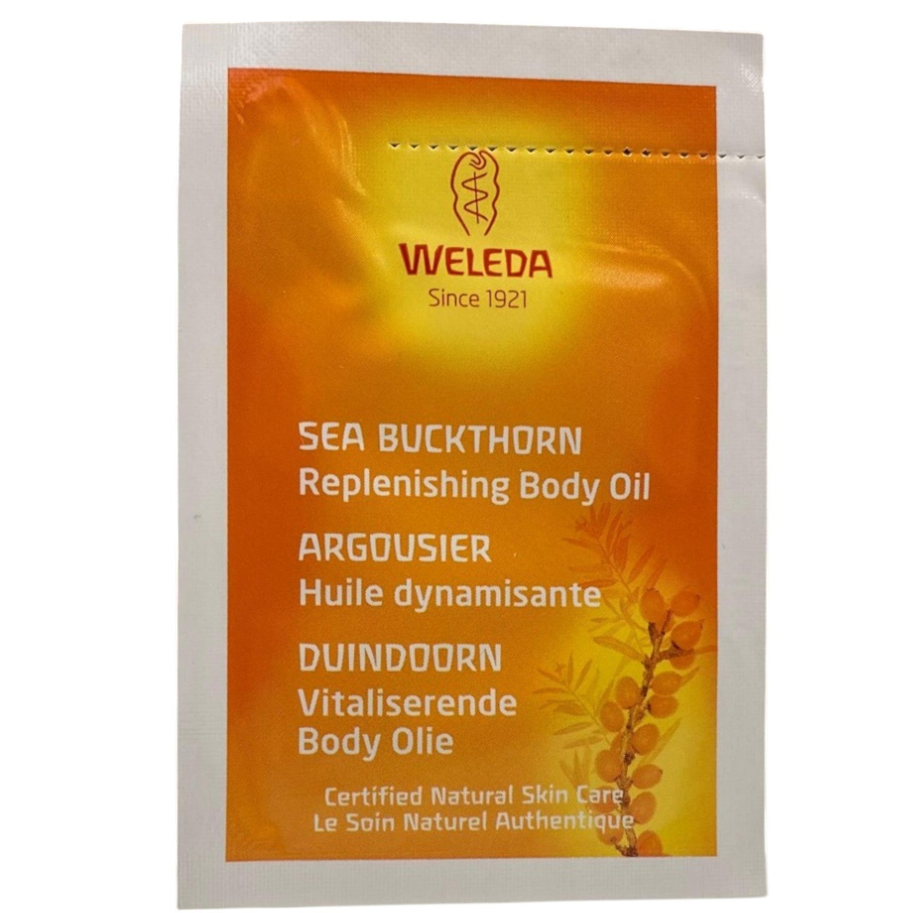 Weleda, Sea Buckthorn, Ricostituire, Olio per il corpo, Per corpo, viso e occhi, 2 ml *Campione - Cosmova