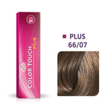 Wella Professionals, Color Touch Plus, Senza ammoniaca, Tintura per capelli semi-permanente, 66/07 Dark Blonde Natural Intense Chestnut, 60 ml - Cosmova
