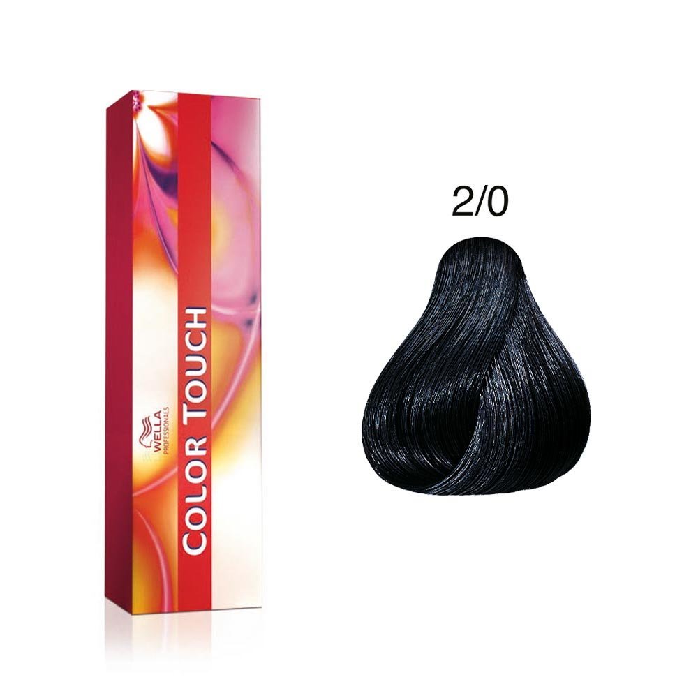 Wella Professionals, Color Touch, Senza ammoniaca, Tintura per capelli semi-permanente, 2/0 Black, 60 ml - Cosmova