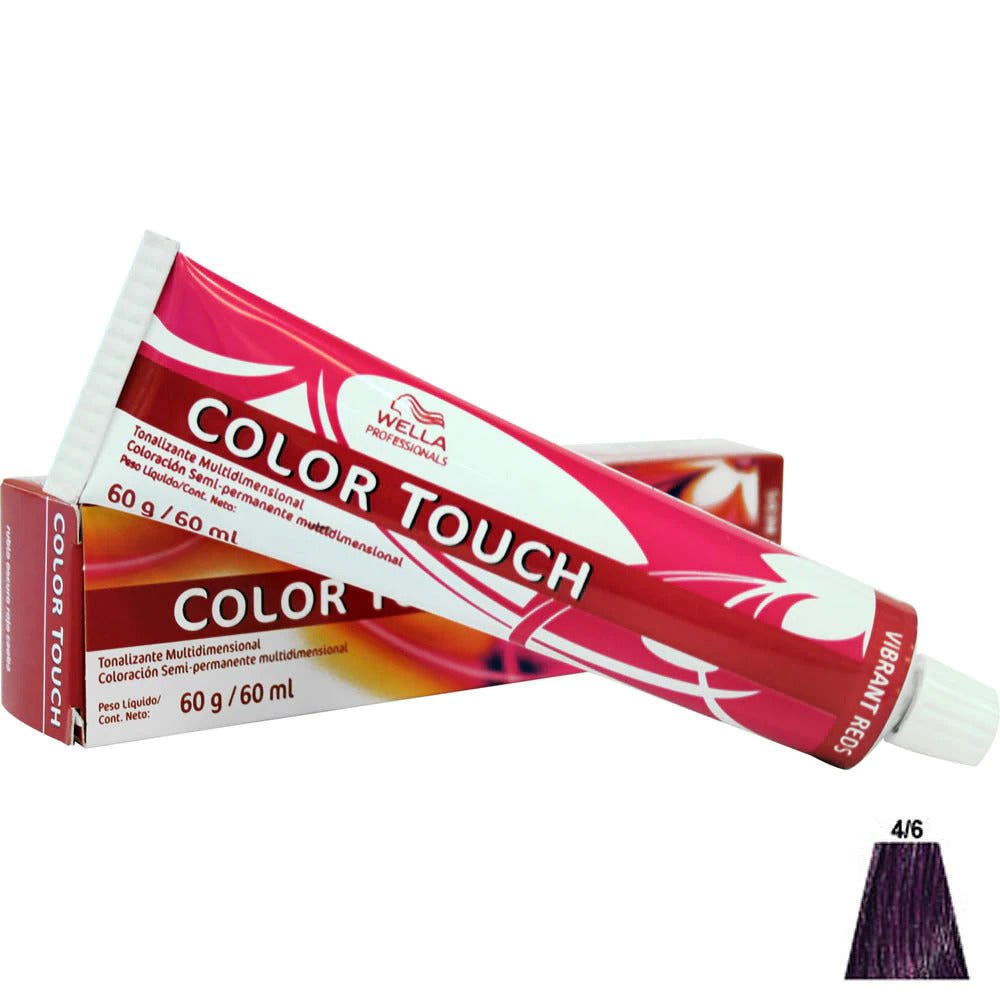 Wella Professionals, Color Touch, Senza ammoniaca, Tintura per capelli semi-permanente, 4/6 Medium Violet Brown, 60 ml - Cosmova