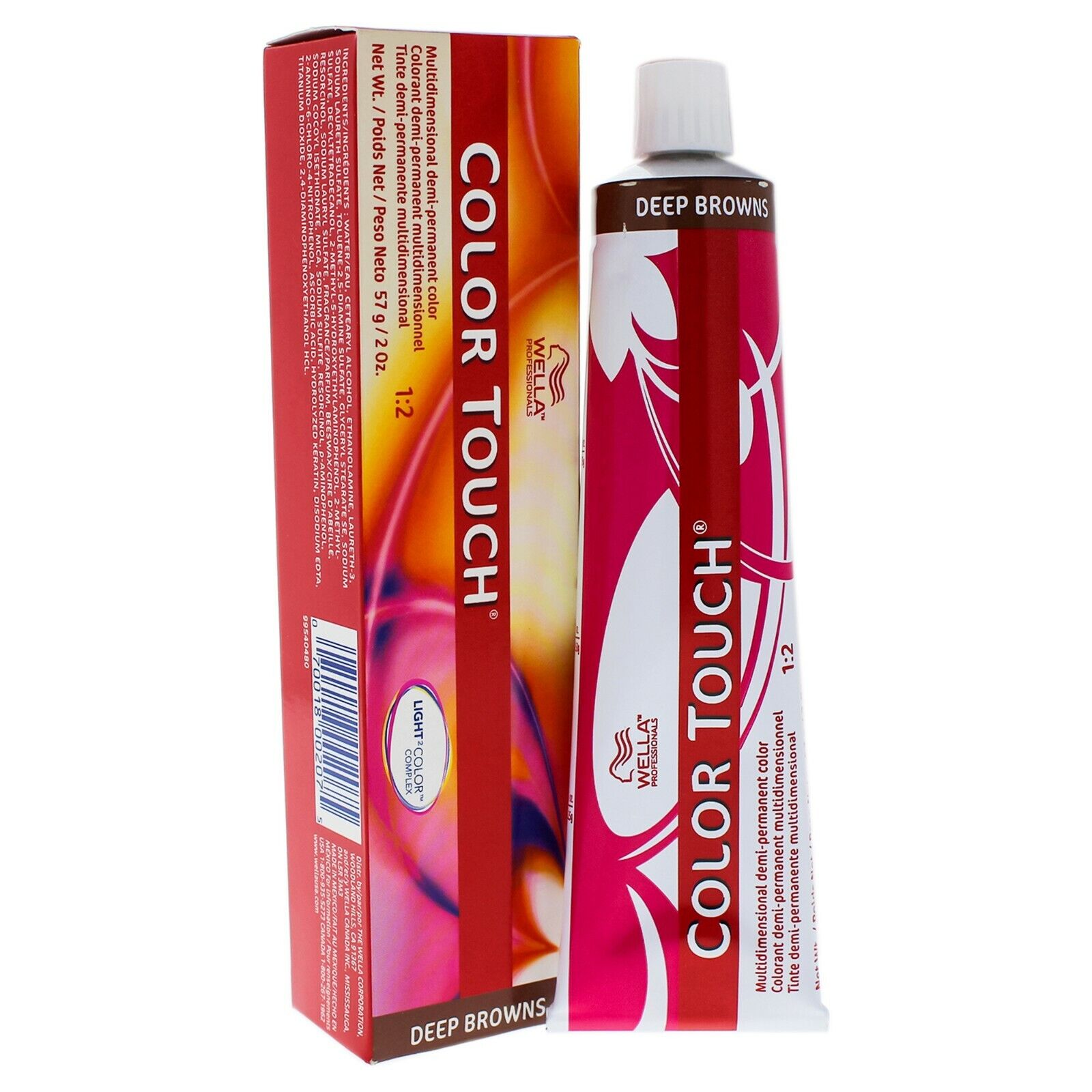 Wella Professionals, Color Touch, Senza ammoniaca, Tintura per capelli semi-permanente, 5/75 Light Chestnut Brown Mahogany, 60 ml - Cosmova