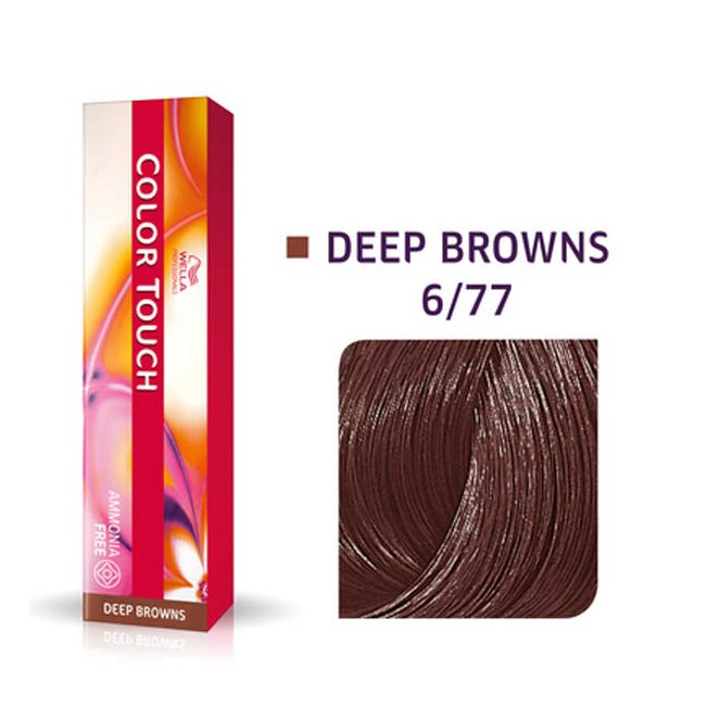 Wella Professionals, Color Touch, Senza ammoniaca, Tintura per capelli semi-permanente, 6/77 Deep Brown, 60 ml - Cosmova