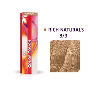Wella Professionals, Color Touch, Senza ammoniaca, Tintura per capelli semi-permanente, 8/3 Goldenes Hellblond, 60 ml