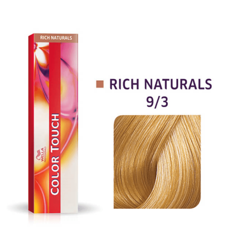 Wella Professionals, Color Touch, Senza ammoniaca, Tintura per capelli semi-permanente, 9/3 Golden Light Blonde Mahogany, 60 ml - Cosmova