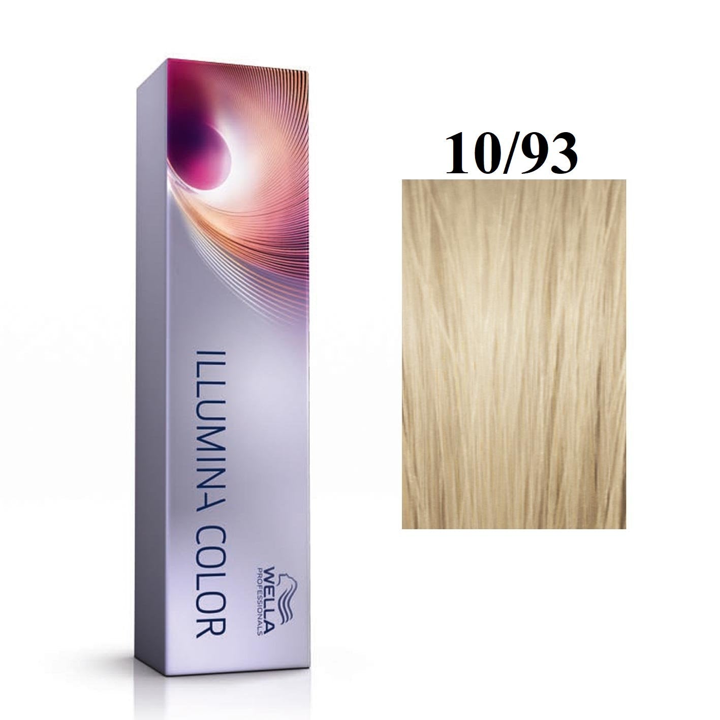 Wella Professionals, Illumina Color, Tinta per capelli permanente, 10/93 Bright Light Blonde Pearly Gold, 60 ml - Cosmova