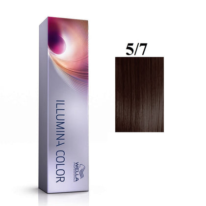 Wella Professionals, Illumina Color, Tinta per capelli permanente, 5/7 Châtain clair, 60 ml