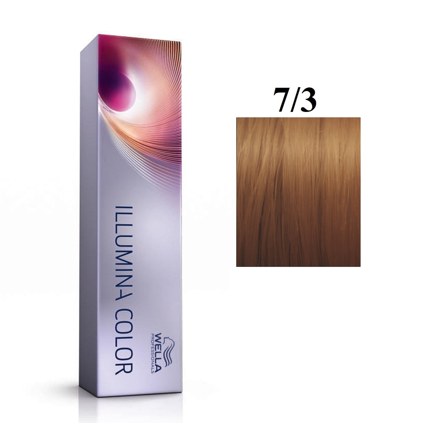Wella Professionals, Illumina Color, Tinta per capelli permanente, 7/3 Golden Medium Blond, 60 ml - Cosmova