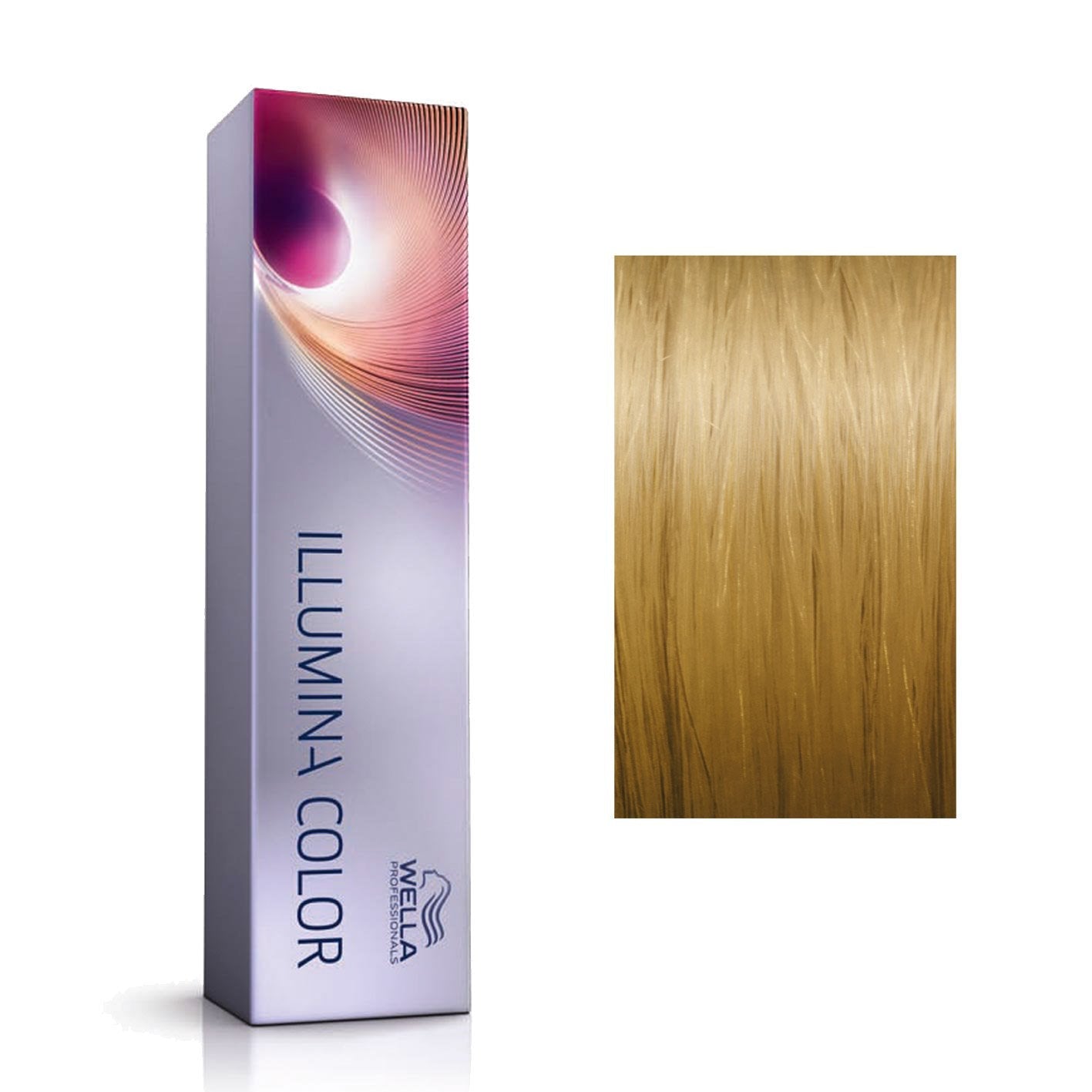 Wella Professionals, Illumina Color, Tinta per capelli permanente, 8/38 Light Blonde Golden Blue, 60 ml - Cosmova