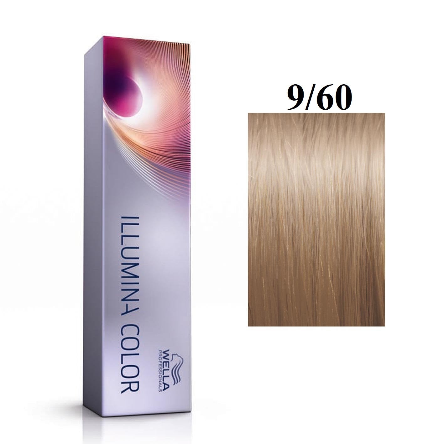 Wella Professionals, Illumina Color, Tinta per capelli permanente, 9/60 Bright Blonde Natural Violet, 60 ml - Cosmova