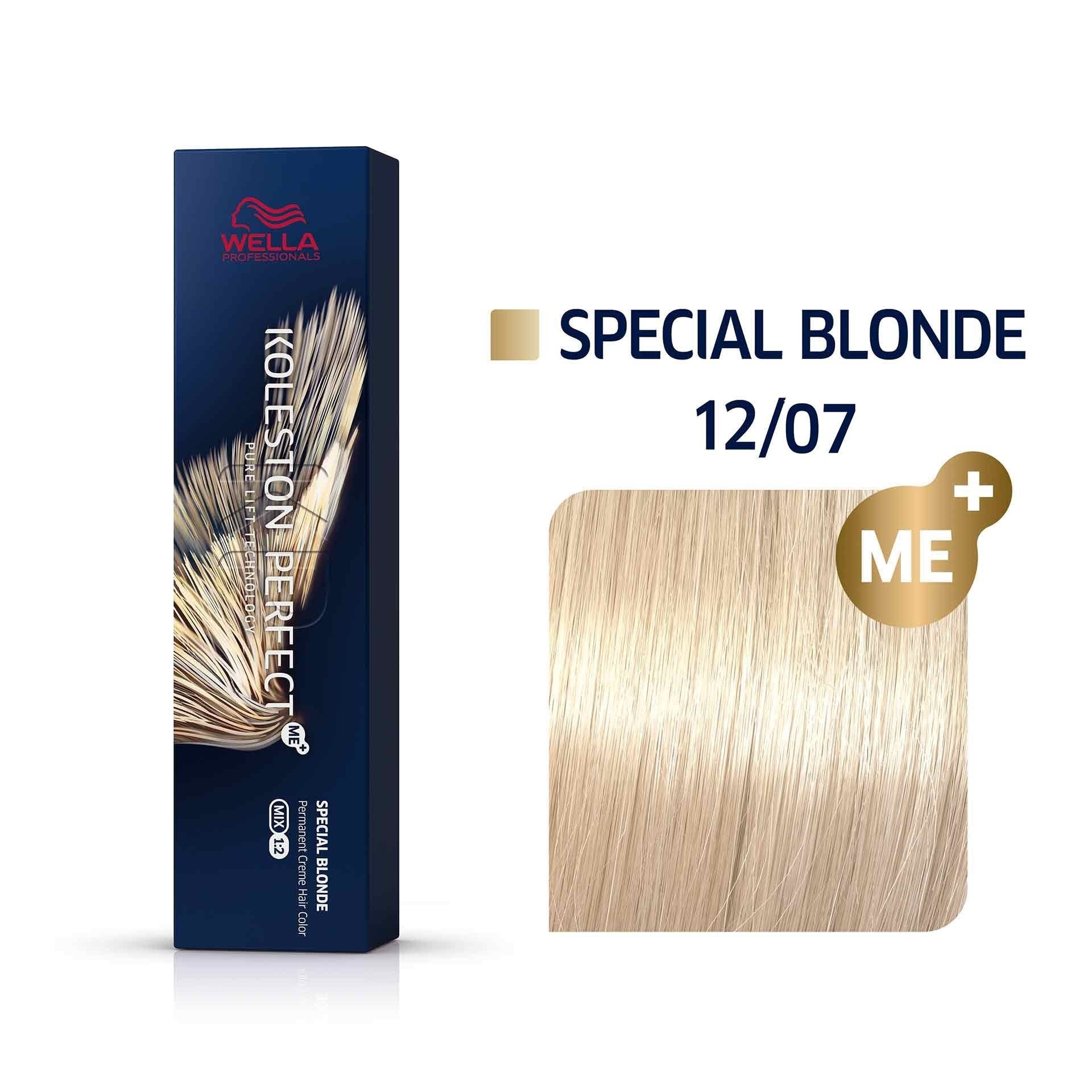 Wella Professionals, Koleston Perfect Me+, Tinta per capelli permanente, 12/07 , 60 ml - Cosmova