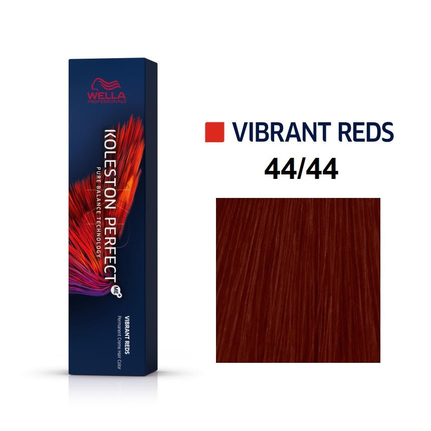 Wella Professionals, Koleston Perfect Me+, Tinta per capelli permanente, 44/44 Medium Intense Red Brown, 60 ml - Cosmova