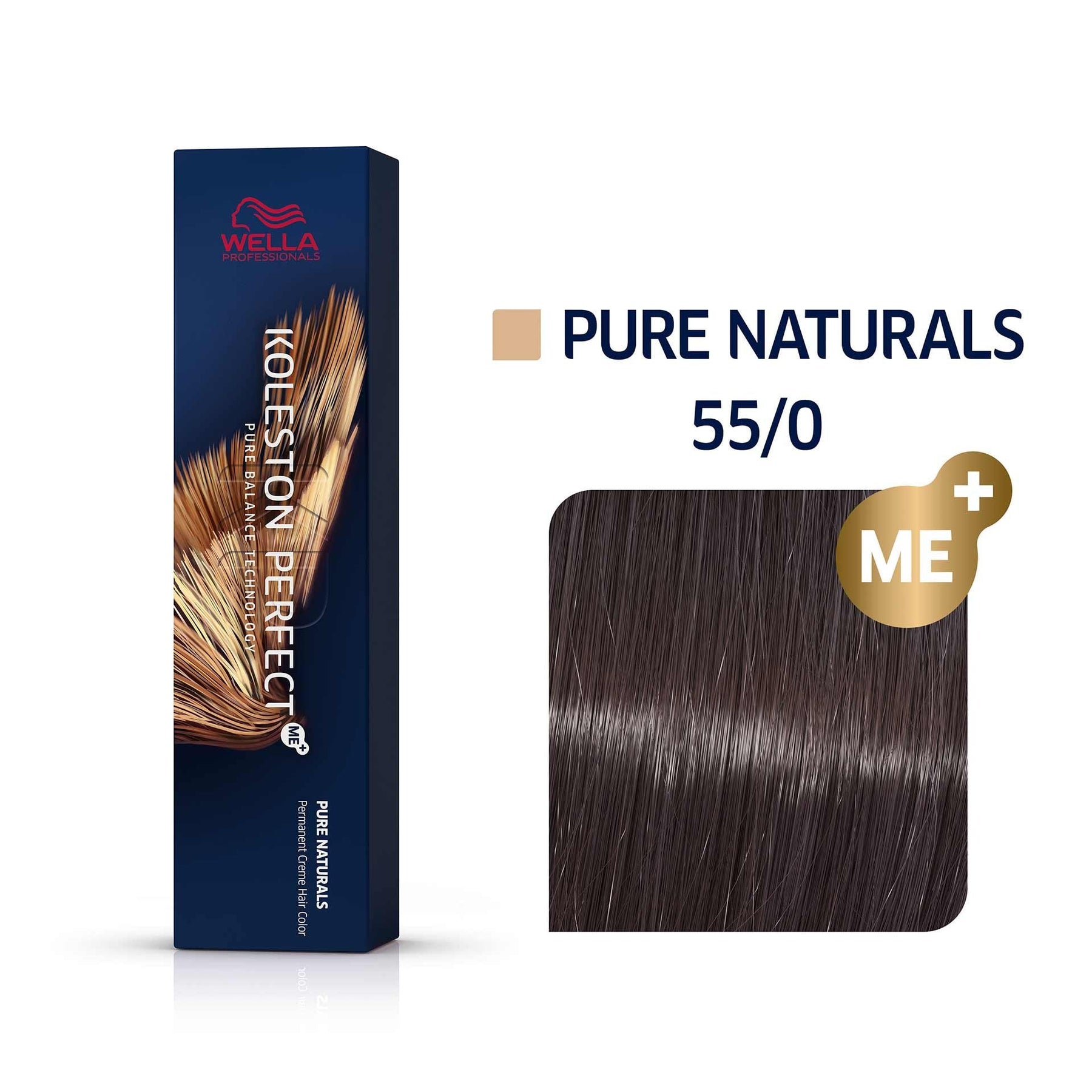 Wella Professionals, Koleston Perfect Me+, Tinta per capelli permanente, 55/0 Light Chestnut Natural Intense, 60 ml - Cosmova