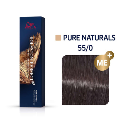 Wella Professionals, Koleston Perfect Me+, Tinta per capelli permanente, 55/0 Light Chestnut Natural Intense, 60 ml