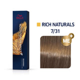 Wella Professionals, Koleston Perfect Me+, Tinta per capelli permanente, 7/31 Medium Blonde Gold Ash, 60 ml - Cosmova