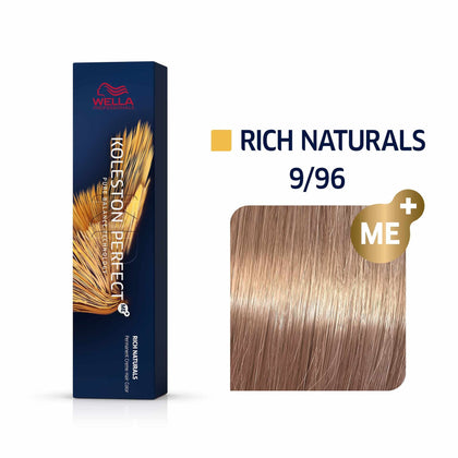 Wella Professionals, Koleston Perfect Me+, Tinta per capelli permanente, 8/74 Light Blond Chestnut Red, 60 ml