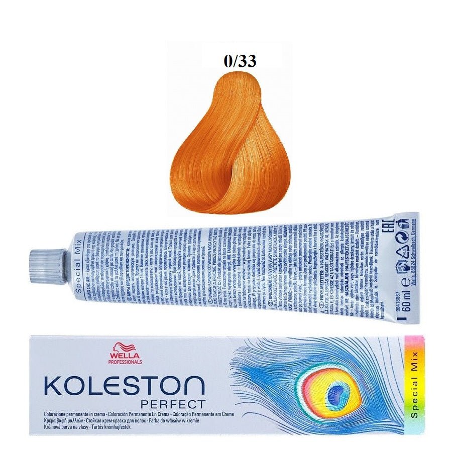 Wella Professionals, Koleston Perfect Special Mix, Tinta per capelli permanente, 0/33 Intense Golden, 60 ml - Cosmova