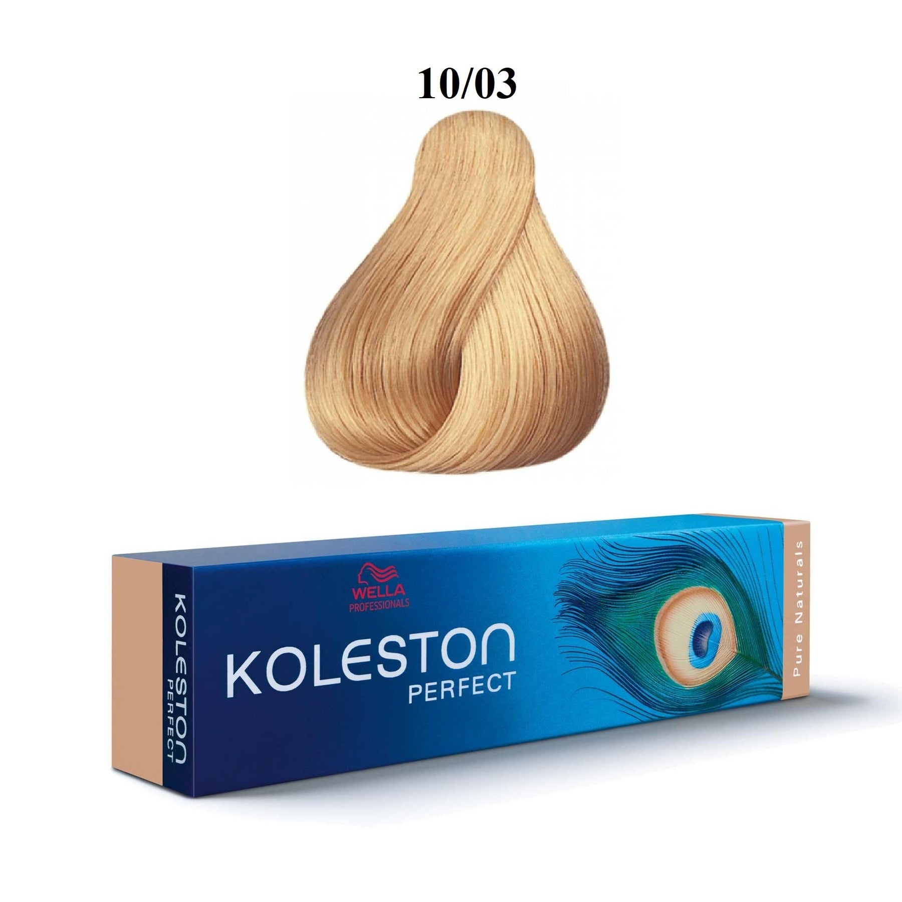 Wella Professionals, Koleston Perfect, Tinta per capelli permanente, 10/03 Bright Natural Golden Blond, 60 ml - Cosmova