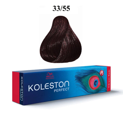 Wella Professionals, Koleston Perfect, Tinta per capelli permanente, 33/55 Dark Chestnut Intense Mahony, 60 ml