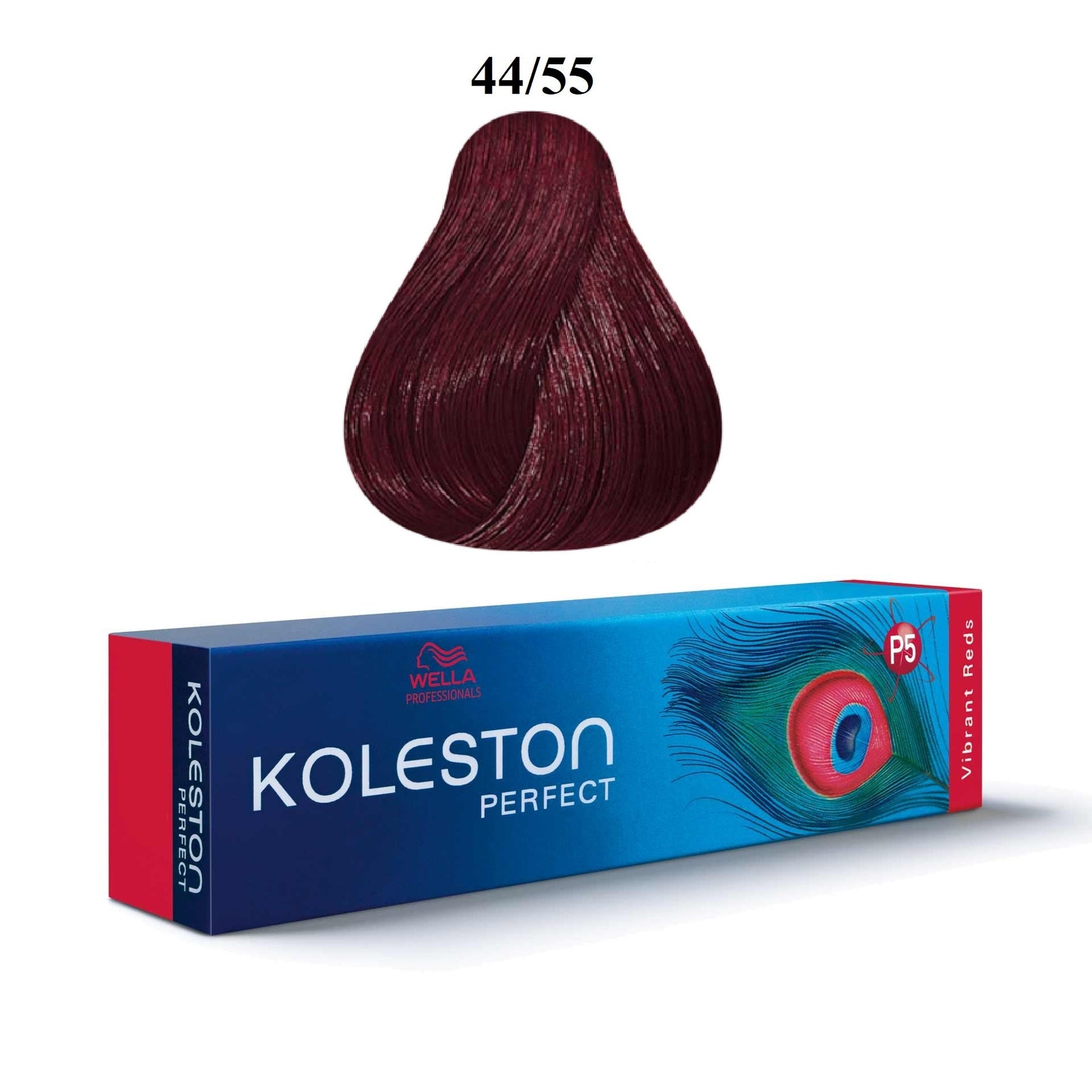 Wella Professionals, Koleston Perfect, Tinta per capelli permanente, 44/55 Medium Brown Intensive Mahogany Intensive, 60 ml - Cosmova