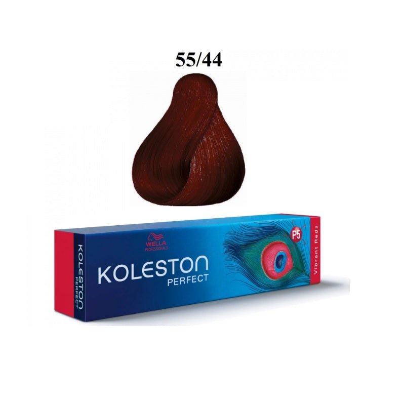 Wella Professionals, Koleston Perfect, Tinta per capelli permanente, 55/44 Intense Light Brown Red Red, 60 ml - Cosmova