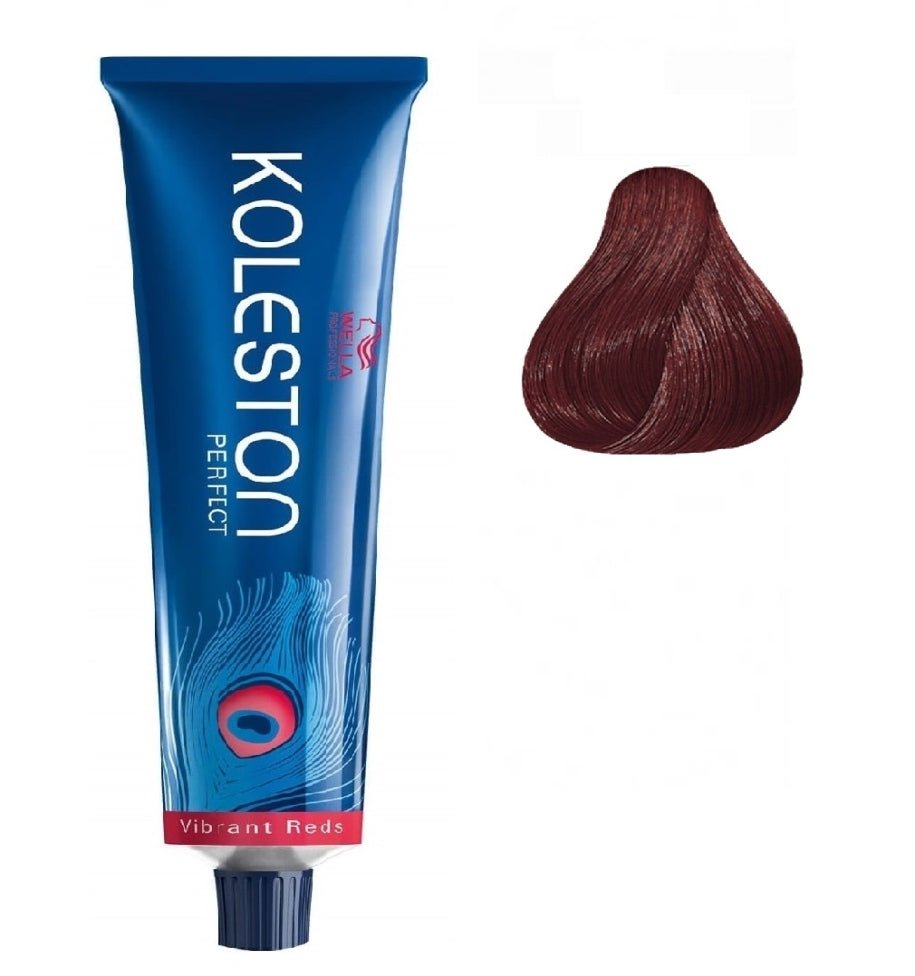 Wella Professionals, Koleston Perfect, Tinta per capelli permanente, 55/55 Light Brown Intensive Mahogany Intensive, 60 ml - Cosmova