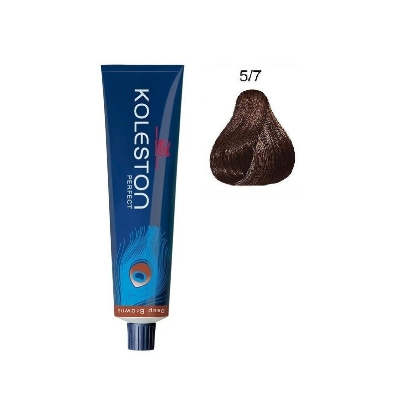 Wella Professionals, Koleston Perfect, Tinta per capelli permanente, 5/7 Light Brown Brown, 60 ml - Cosmova