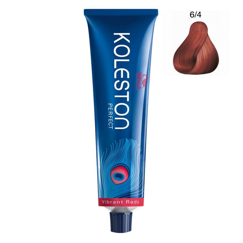 Wella Professionals, Koleston Perfect, Tinta per capelli permanente, 6/4 Dark Blonde Red, 60 ml - Cosmova