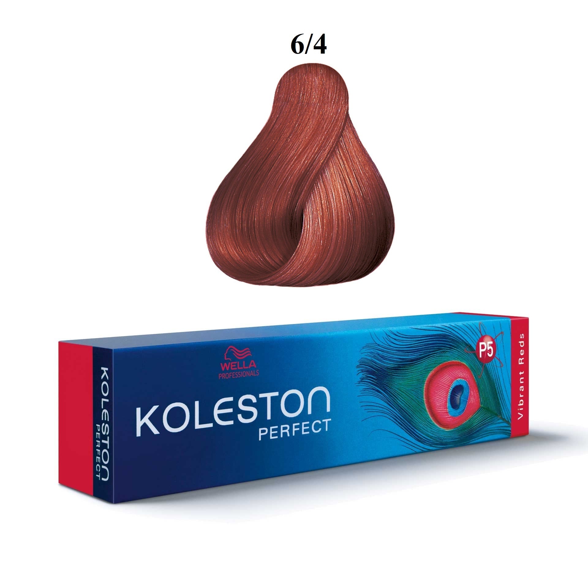 Wella Professionals, Koleston Perfect, Tinta per capelli permanente, 6/4 Dark Blonde Red, 60 ml - Cosmova
