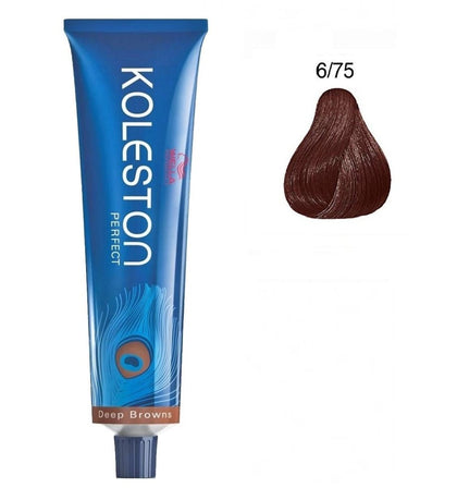 Wella Professionals, Koleston Perfect, Tinta per capelli permanente, 6/75 Blond Inchis Castan Mahon, 60 ml