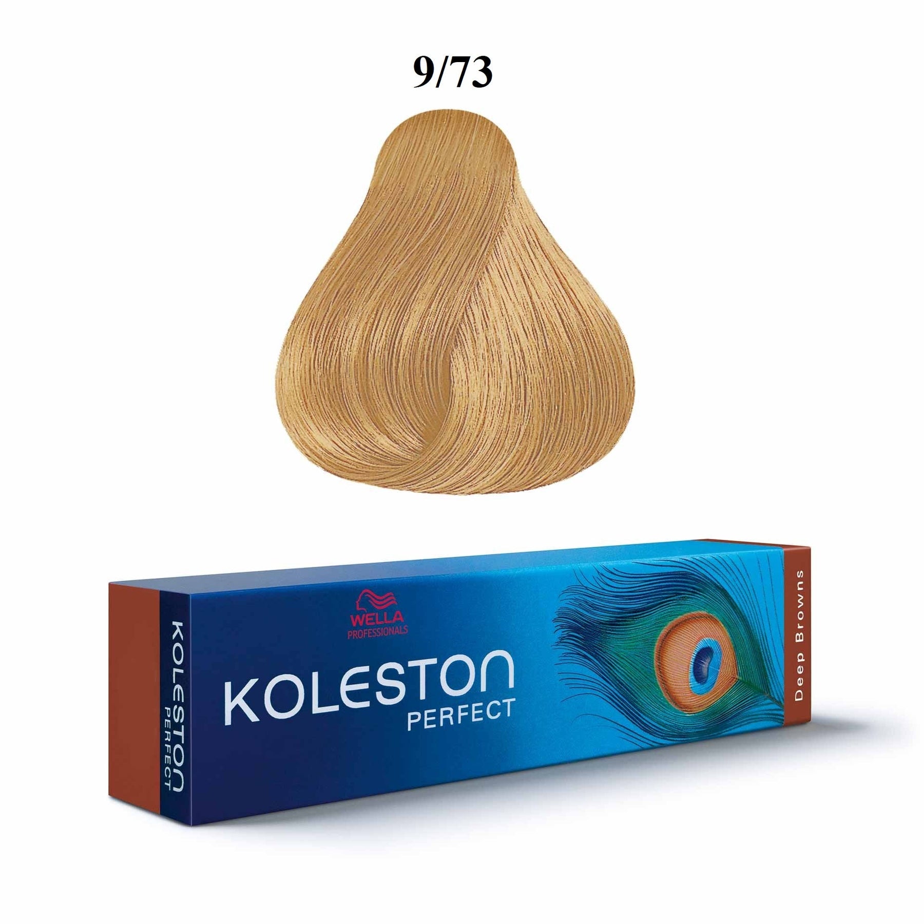 Wella Professionals, Koleston Perfect, Tinta per capelli permanente, 9/73 Bright Blond Golden Chestnut, 60 ml - Cosmova