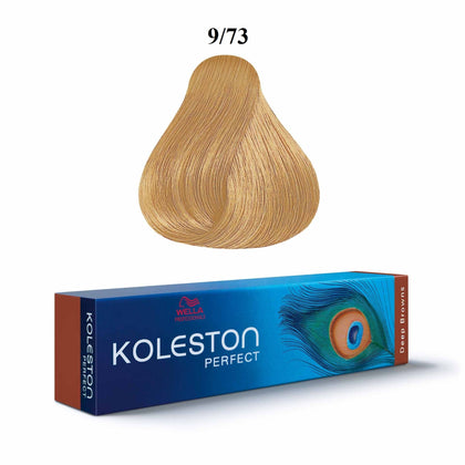 Wella Professionals, Koleston Perfect, Tinta per capelli permanente, 9/73 Châtain doré blond vif, 60 ml